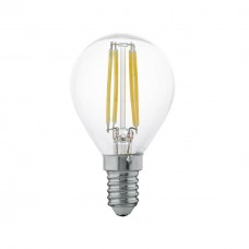 Лампа светодиодная филаментная Eglo E14 4W 2700К прозрачная 11499