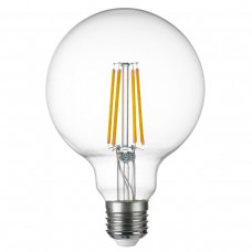 Лампа светодиодная филаментная Lightstar LED Filament E27 8W 4000K груша прозрачная 933104