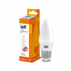 Лампа светодиодная IEK E27 5W 3000K матовая LLE-C35-5-230-30-E27