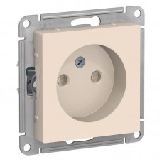 Розетка 2К Schneider Electric AtlasDesign 16A 250V со шторками бежевая ATN000249