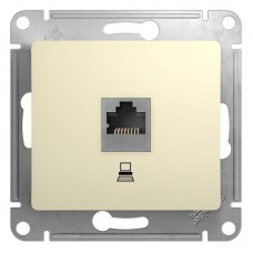 Розетка компьютерная RJ45 Schneider Electric Glossa 5e кат UTP бежевая GSL000281K