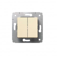 Выключатель двухклавишный Legrand Cariva 10A 250V слоновая кость 773758